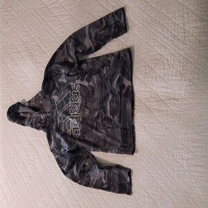 Adidas hoodie, boys large, size 14/16, gray, black